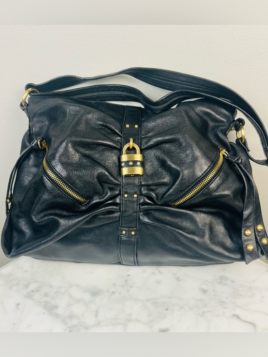 Steven By Steve Madden Handbags - Steven by Steve Madden Black Leather Shoulder Bag – Hobo / Satchel Style